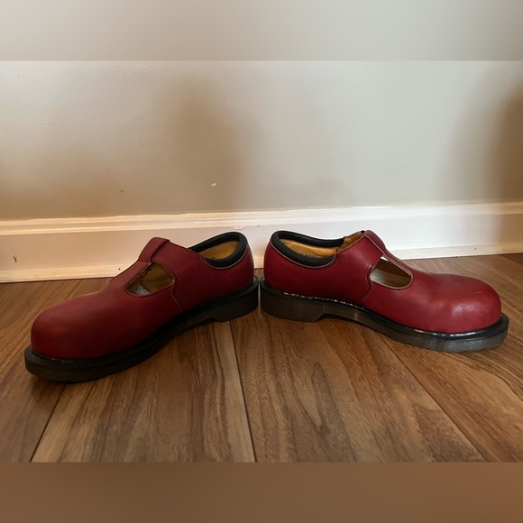 Vintage Dr. Martens T Strap Mary Jane Steel Toe Shoes Made in England - Picture 4 of 10